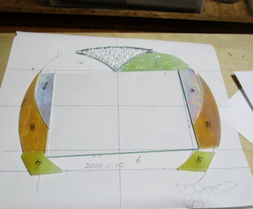 ステンドグラスで作る写真たて 千葉 勝浦 教室