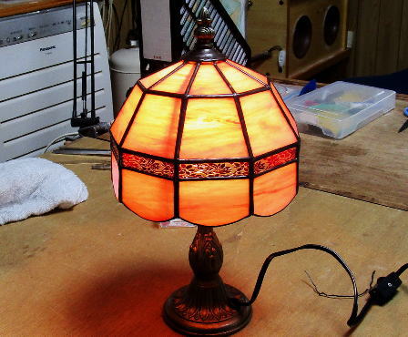 ステンドグラス ドーム型ランプ 生徒作品 千葉県 勝浦