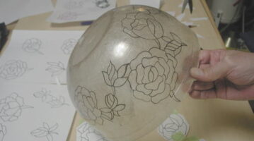 ●薔薇のティファニーランプ02