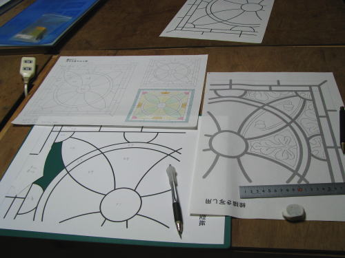 ステンドグラス 図面 型紙作り 千葉県 勝浦
