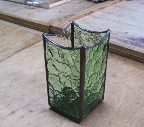 ステンドグラス 鉛筆立て 生徒作品 千葉県勝浦