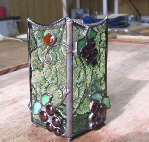 ステンドグラス入門 鉛筆立て 小物作り 千葉県勝浦