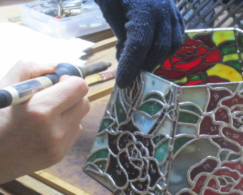 ステンドグラス教室 趣味で作る 生徒作品