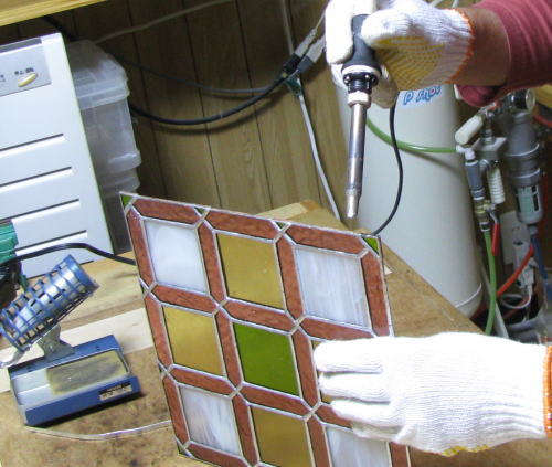 ●QA ステンドグラス教室へ通い2年位になり、、、