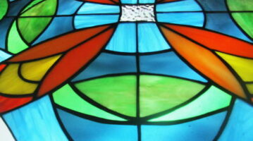 ●アンティークな感じ漂う大型パネル