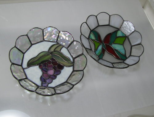 ステンドグラス 12角形トレー ぶどう 千葉県勝浦