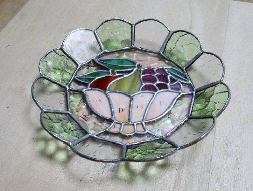 ステンドグラス 12角形トレー フルーツ 千葉県勝浦