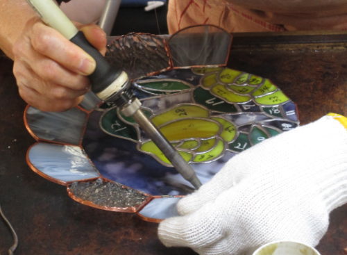 ステンドグラス 12角形トレー 千葉県勝浦